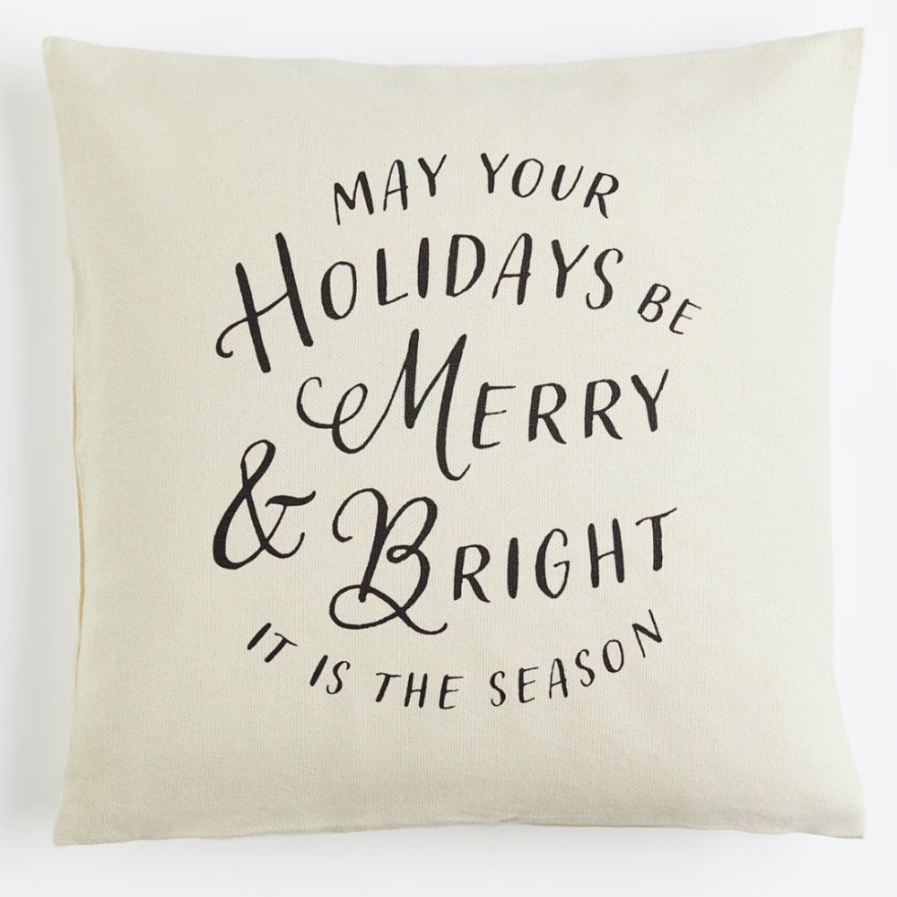H&M | Holiday | Text | Cushion Cover